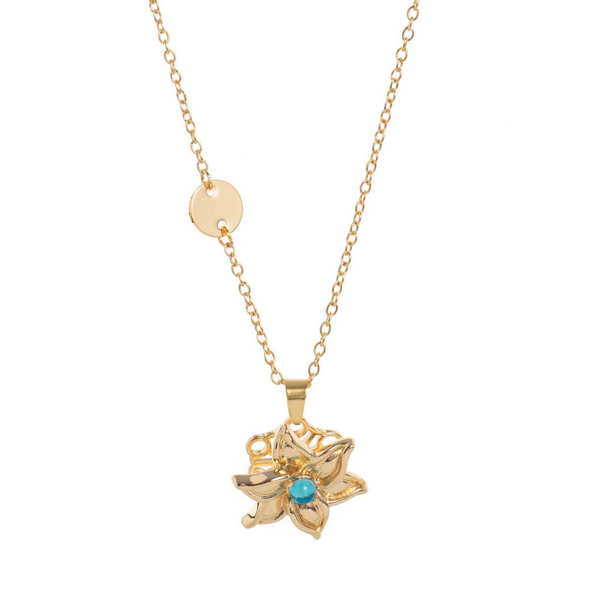 SPINNING DECEMBER FLOWER NECKLACE LUCKY BLOOM_CWMM6969