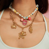 OCEAN STYLE NECKLACE WITH SEA ANIMAL CHARMS_CWMM8807