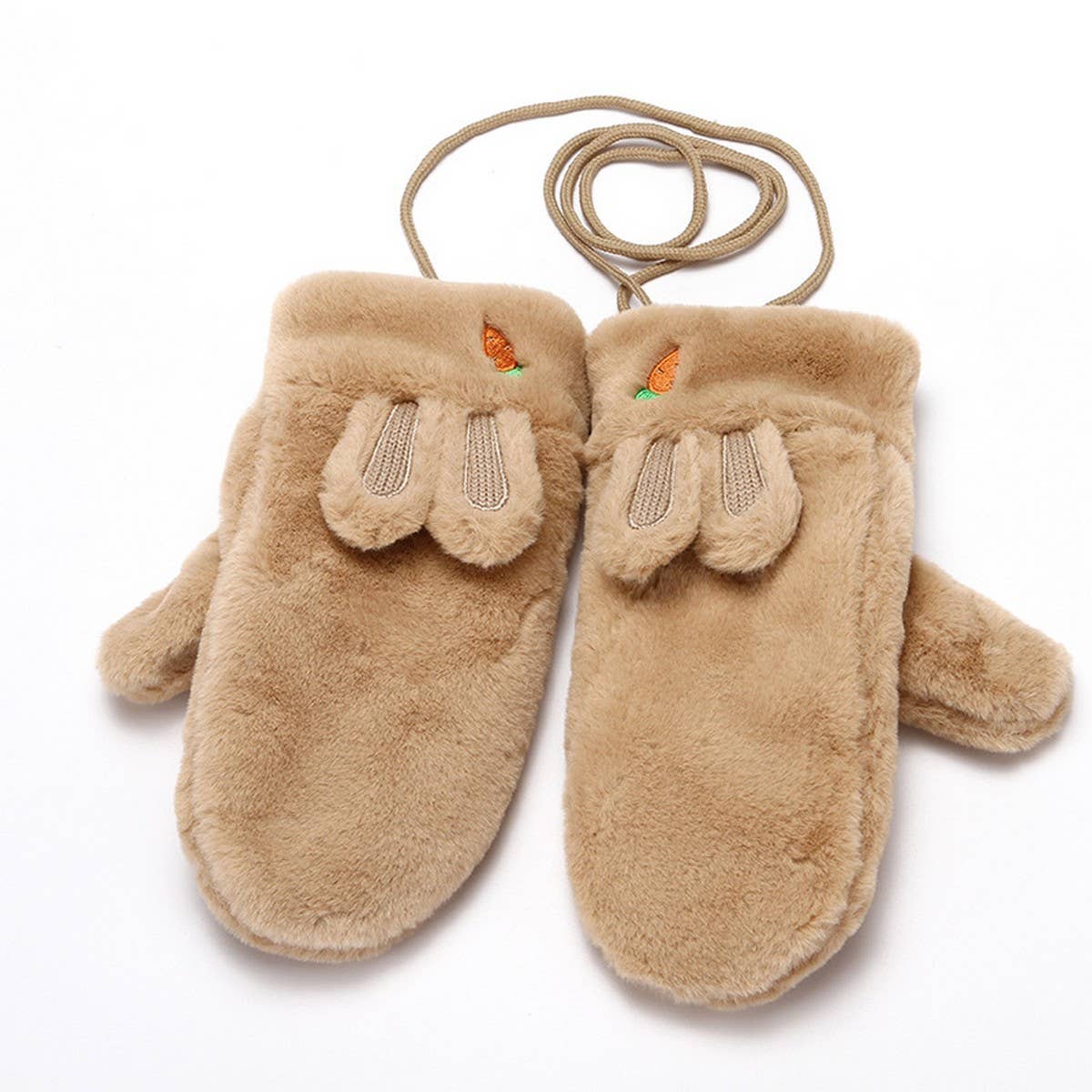 Winter Cute Rabbit Halter Full Finger Gloves_Cwag0258