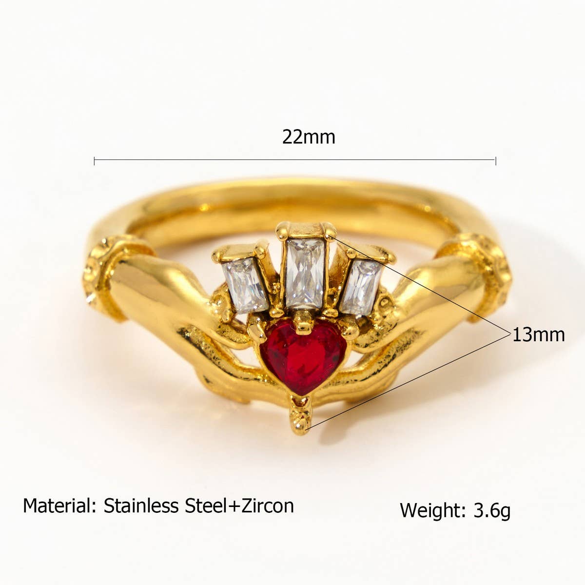 GEOMETRIC CZ STEEL RING WITH LUXE GLOSS FINISH_CWMM8931