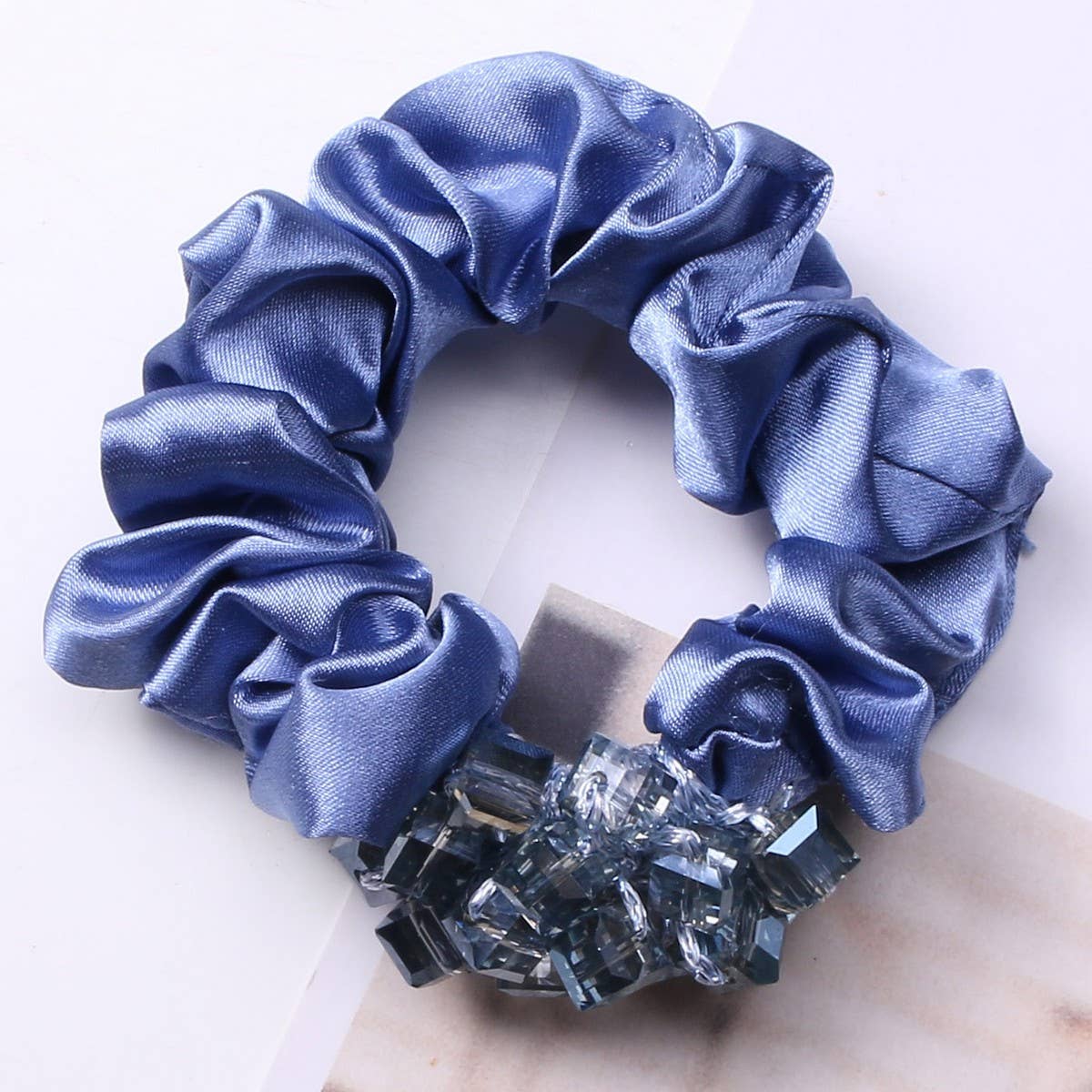 ELEGANT CRYSTAL SCRUNCHIE FASHION HAIR TIE_CWAHA6863