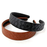 COUNTRY STYLE PU LEATHER CROSS WEAVE HEADBAND_CWAHA6340