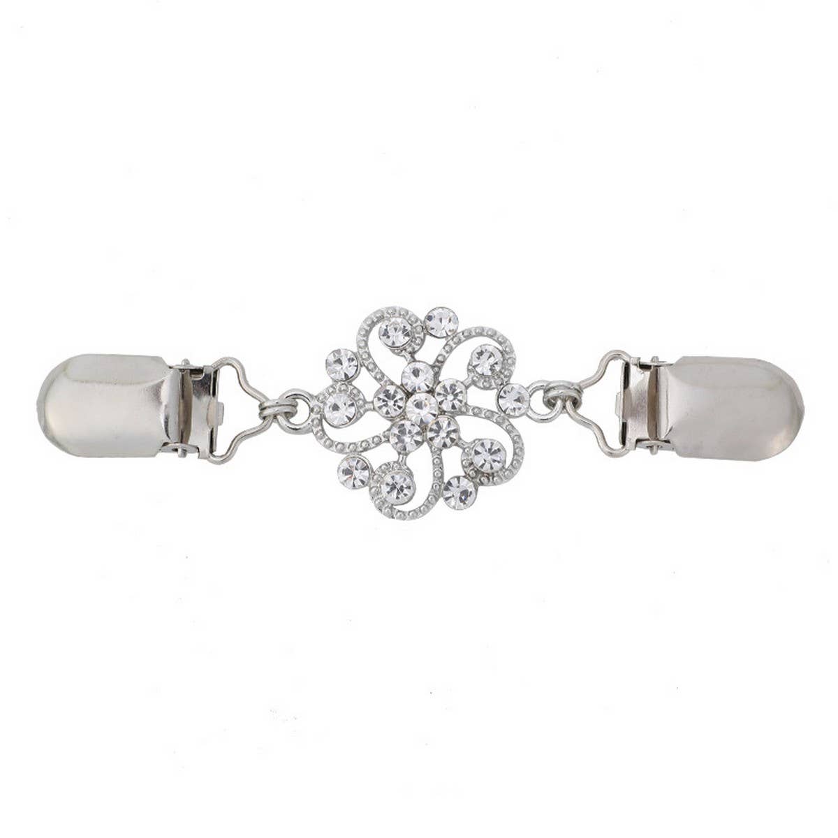 NEW WEDDING PLATINUM DIAMOND SHAWL CLIP_CWMM2200