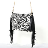 Women Casual Leopard Tassel Shoulder Bag_Cwab0803