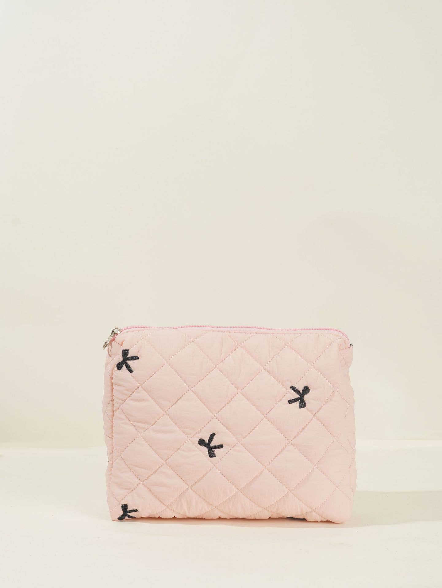 Large-Capacity Set Of Embroidered Bow Handbag