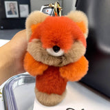 LITTLE FOX CAR KEYCHAIN PENDANT CUTE PLUSH DOLL_CWMM2474