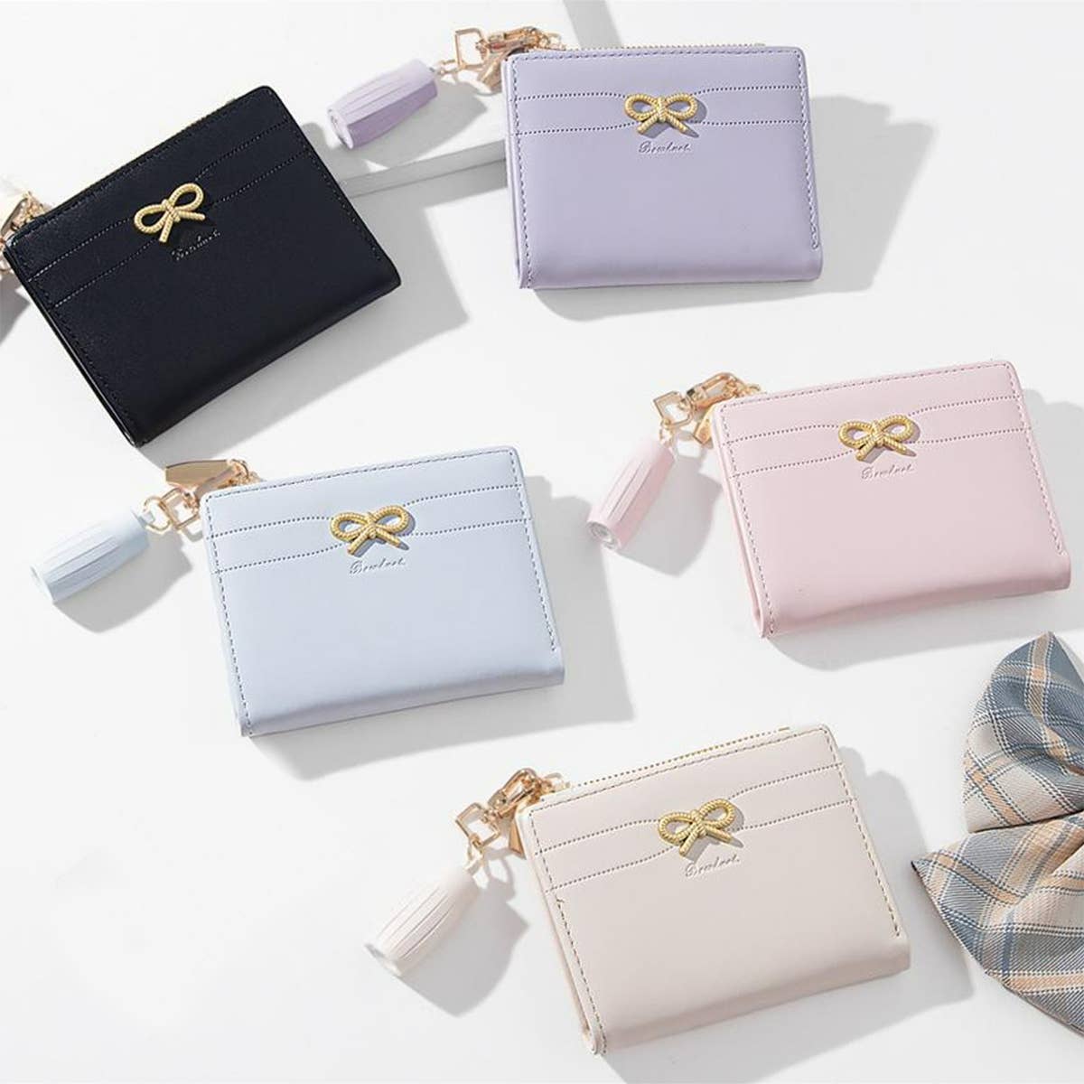 Minimalist Bow Zipper 2-Fold Wallet_Cwab06261