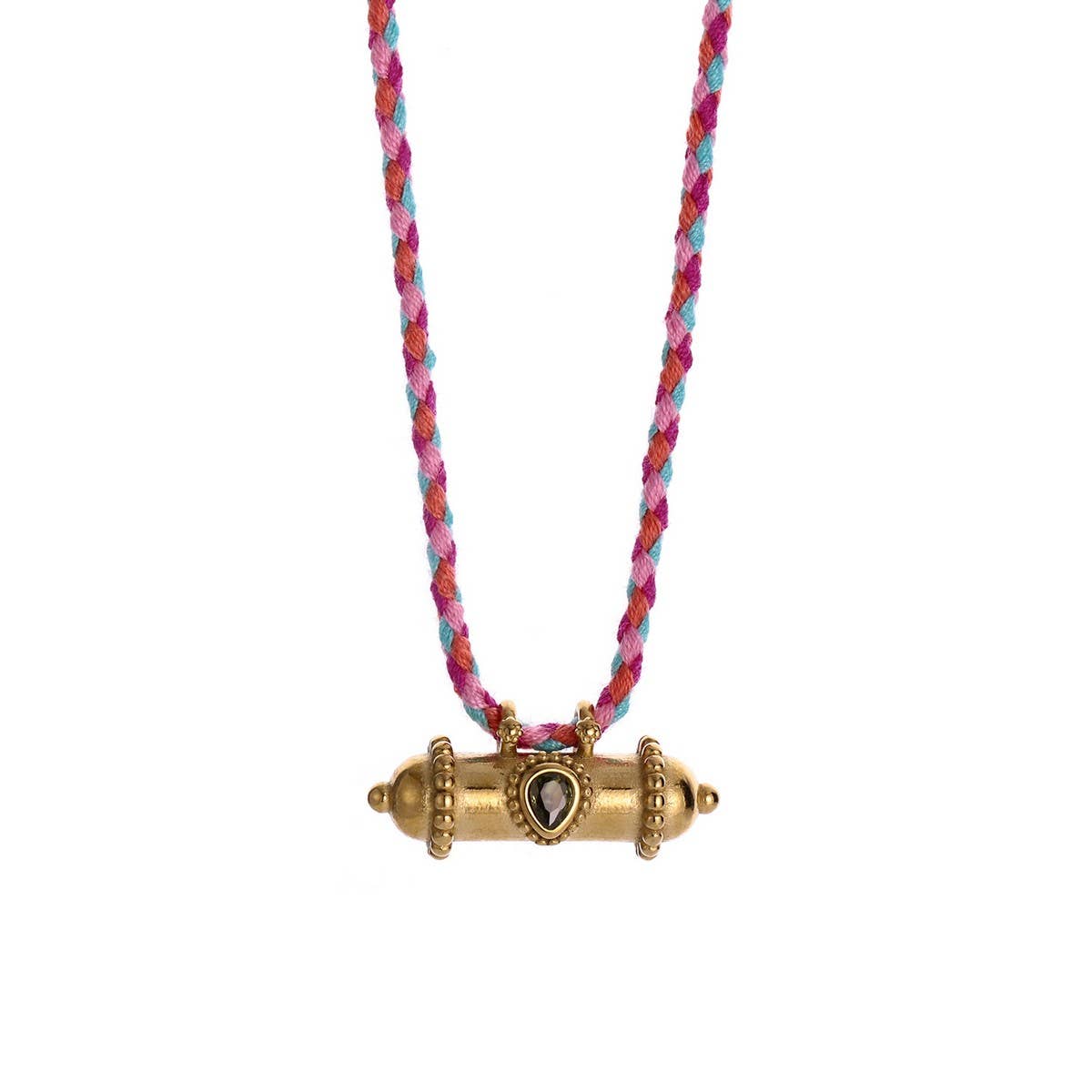 ORIGINAL COTTON ROPE NECKLACE WITH MOON PENDANT_CWMM8829