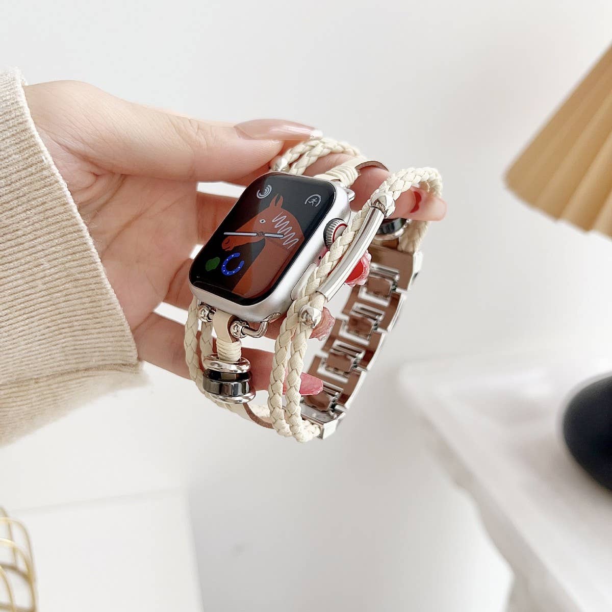 Bohemian Style Iwatch9 Genuine Leatherven Strap_Cwww0067