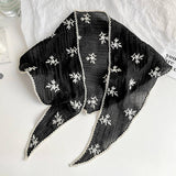 THIN FLORAL LACE TRIANGLE SCARF_CWASC0743