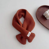 KIDS KNIT SCARF SOFT WARM CROSS NECK WARMER_CWASC2092