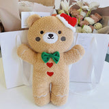 CUTE BEAR DOLL PILLOW WITH SANTA HAT_CWMM1446