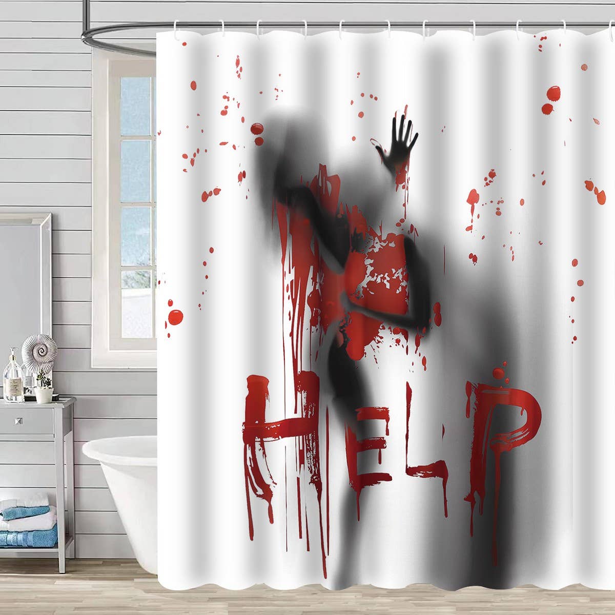 HALLOWEEN EASTER WATERPROOF SHOWER CURTAIN_CWMM1807