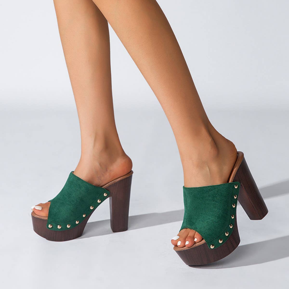 Waterproof High-Heeled Thick-Heeled Sandals