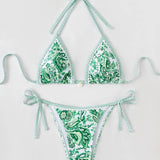 PAISLEY PRINT BIKINI SET TIE SIDE SWIMSUIT_CWMW0918