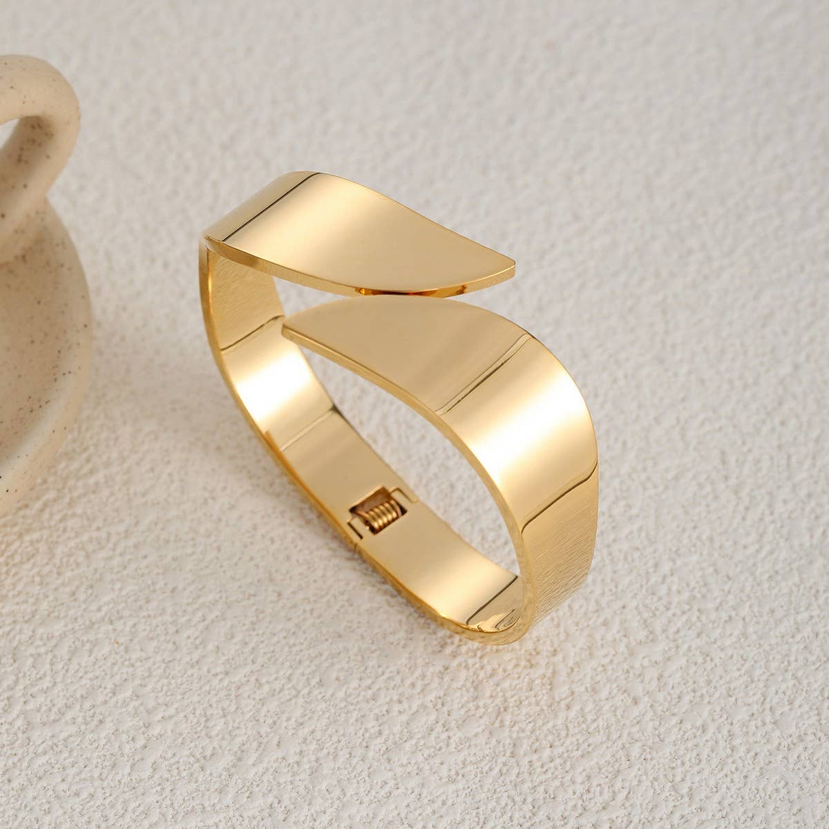 18K GOLD PLATED DIAMOND BRACELET GOLD RETROSTACKING_CWMM3724