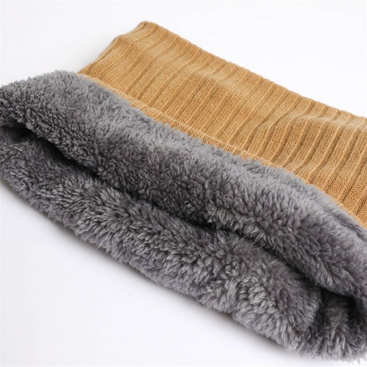 SOLID COLOR PLUS VELVET ELASTIC WARM NECK GAITER_CWASC1023