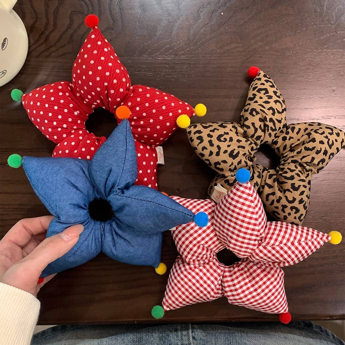 Star Scrunchie Bun Hair Tie Small Design_Cwaha07831