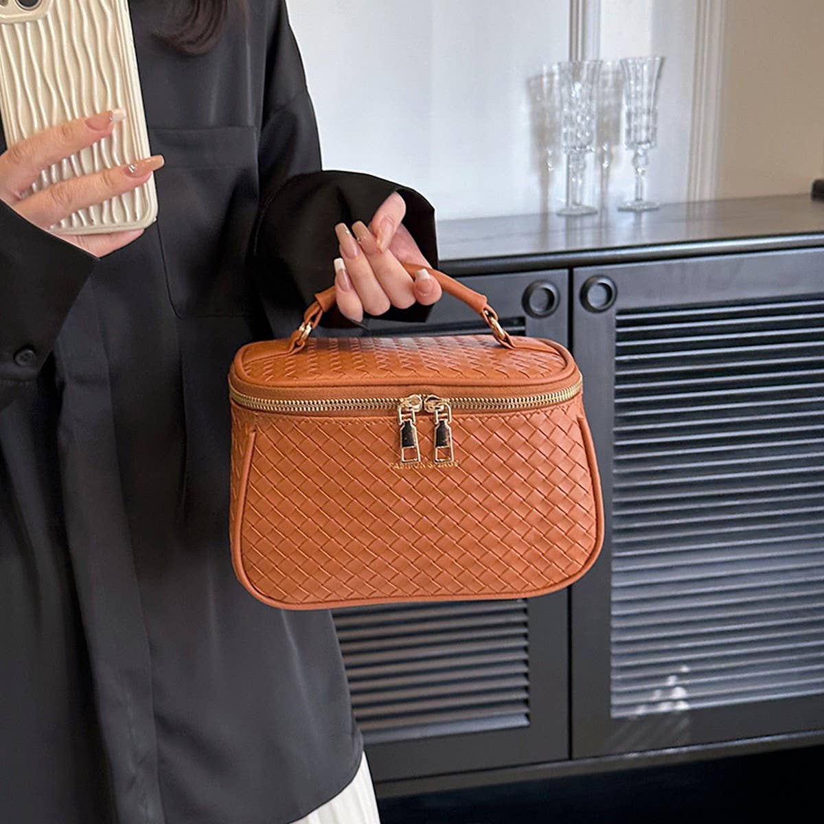 Ven Pattern Large Capacity Cosmetic Bag_Cwab4419