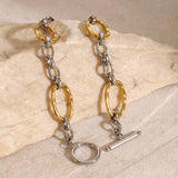 COLORBLOCK STAINLESS STEEL BRACELET INS STYLE_CWAJE4657