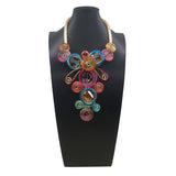 FASHION CRYSTAL ALUMINUM NECKLACE EARRINGS SET_CWMM4963