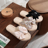 New Printed Flower Bow Sandals_Cwshs0724