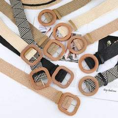 Cwabe0545_Vintage Braided Square Buckle Belt