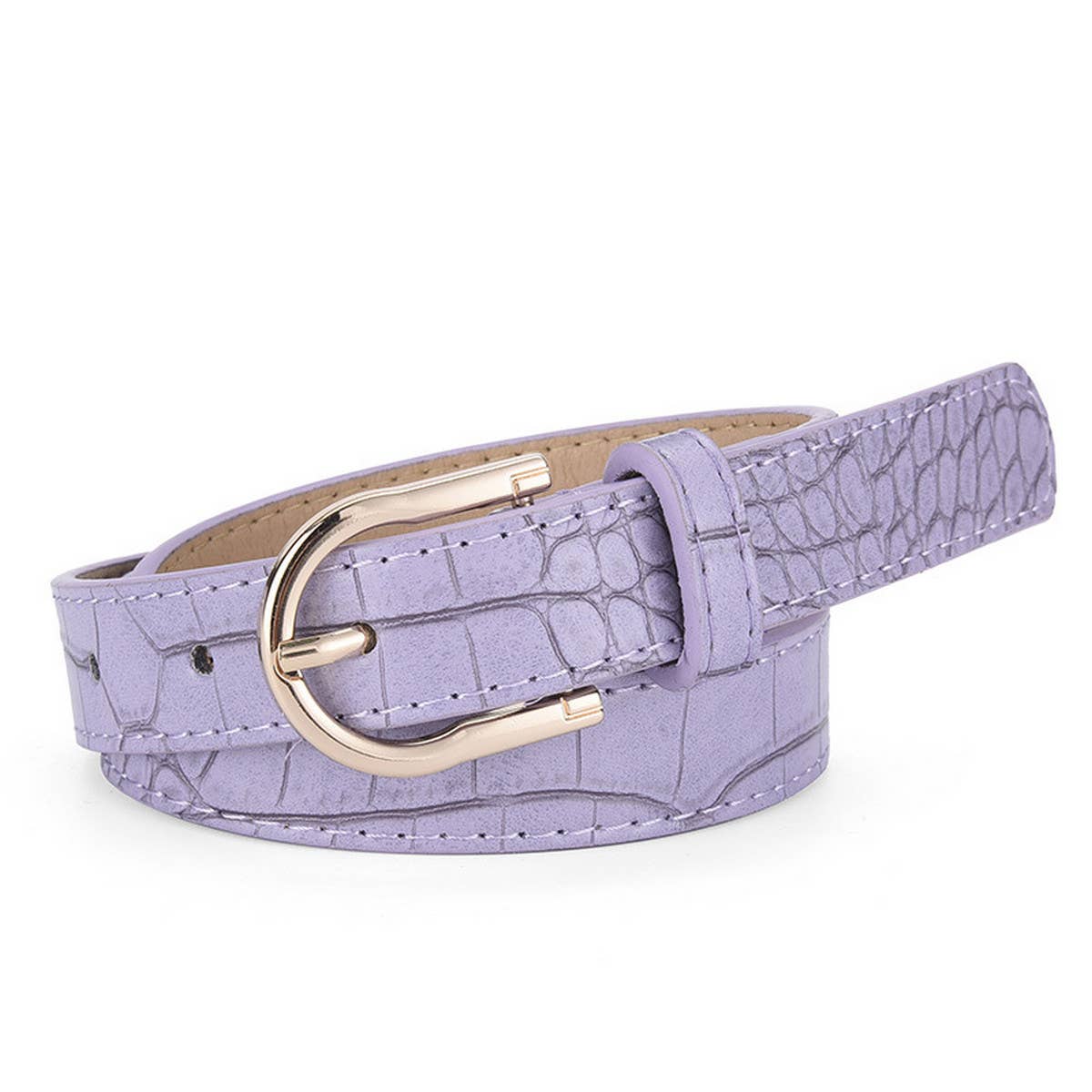 SIMPLE STONE PATTERN BUCKLE BELT_CWABE0590