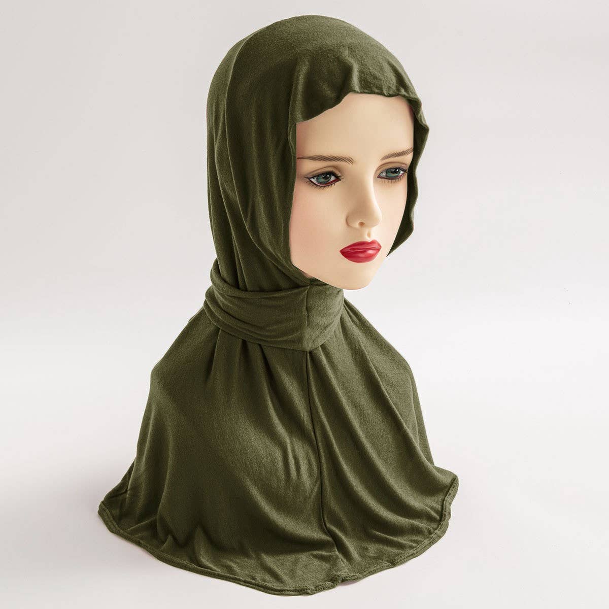 COTTON HIJAB THREE BUTTON TIE PULLOVER SCARF_CWASC2429
