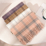 Vintage Stripe Knit Scarf Unisex Winter Wrap