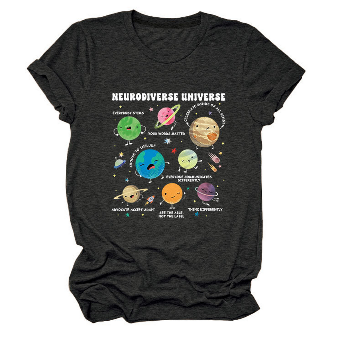CASUAL CUTE TEE NEURODIVERSE UNIVERSE DESIGN_CWTTSL0513