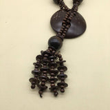 BOHEMIAN WOODEN BEAD LONG NECKLACE_CWMM4924