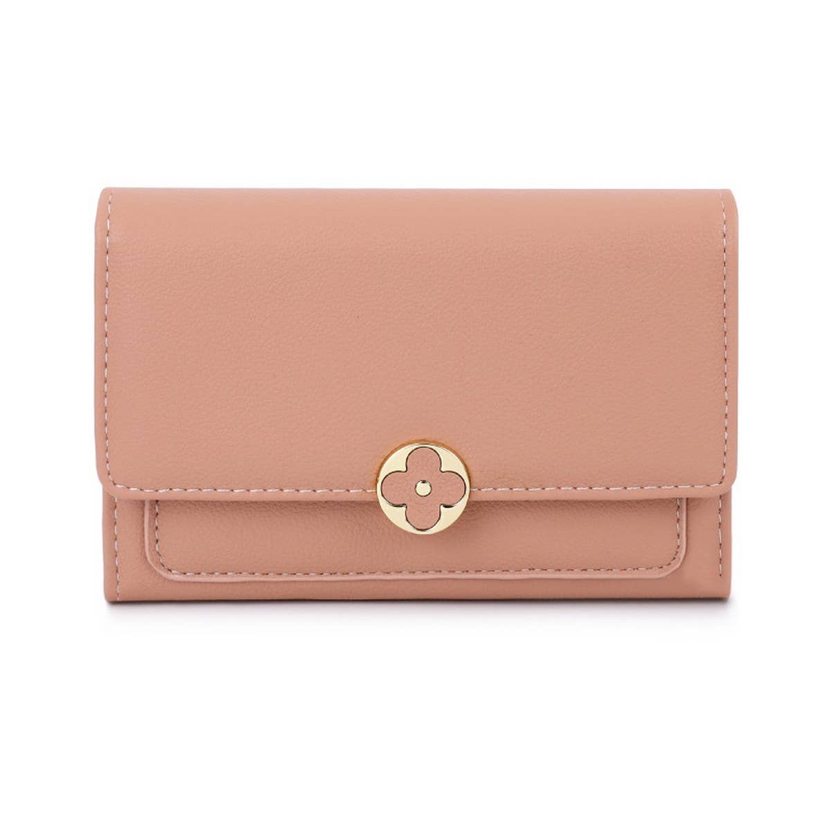 Four Leaf Clover Hidden Buckle Retro Wallet_Cwab1653