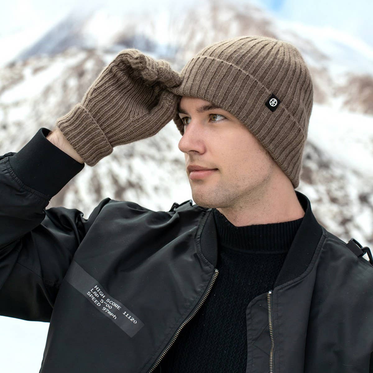 Winter Knitted Touch Screen Windproof Warm Suit_Cwmm2799