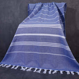 STRIPED TASSEL BATH TOWEL SOFT ABSORBENT LARGE_CWMM7665