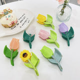 RHINESTONE FLOWER HAIR CLAW TULIP SUNFLOWER CLIP_CWAHA0966