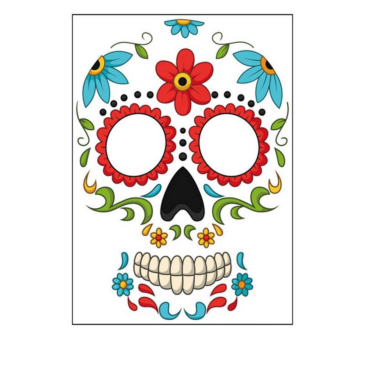 DAY OF THE DEAD FACE TATTOOS WATERPROOF MAKEUP_CWMM8386