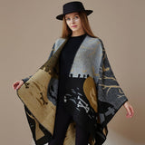 CAPE IMITATION CASHMERE SLIT THICKENED CAPE_CWASC2216