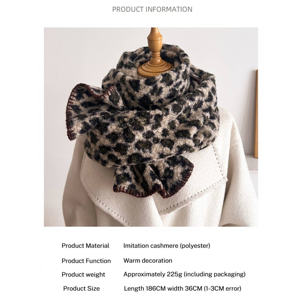 Vintage Leopard Tassel Scarf For Fall Winter_Cwasc2744