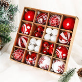Cwmm10427_36Pcs Christmas Tree Ornaments Shiny Baubles Set
