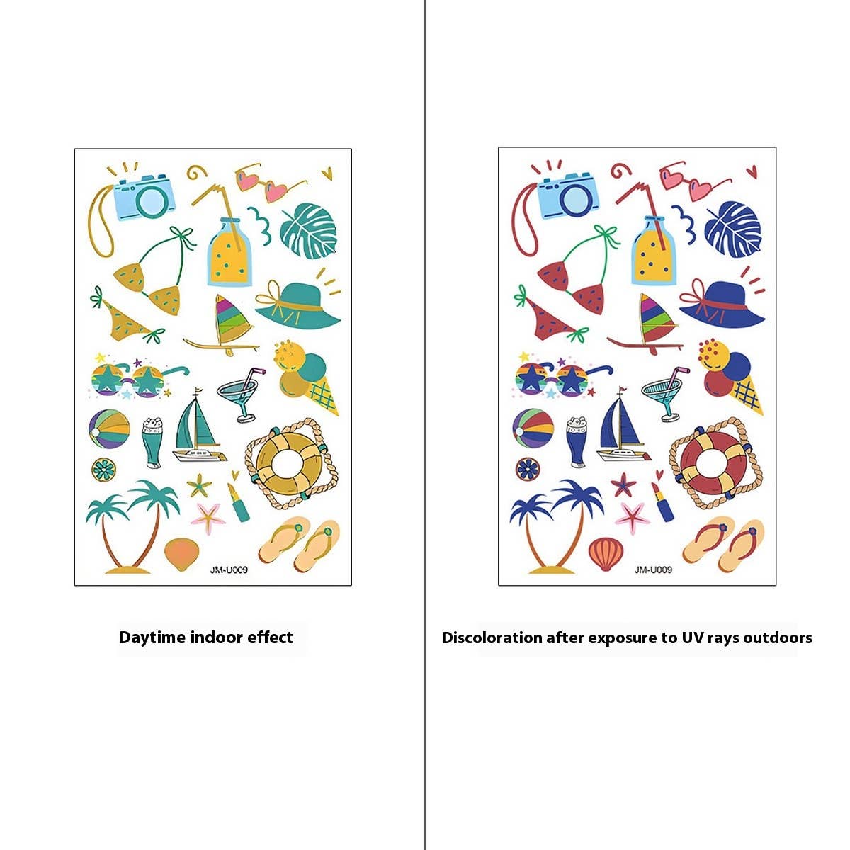 Uv Color-Changing Sunscreen Test Tattoo Stickers_Cwmm8360