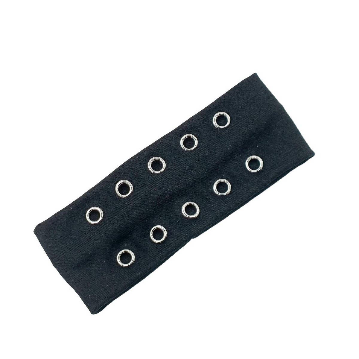 ROUND ELASTIC PUNK HEADBAND WITH EYELETS_CWAHA6315