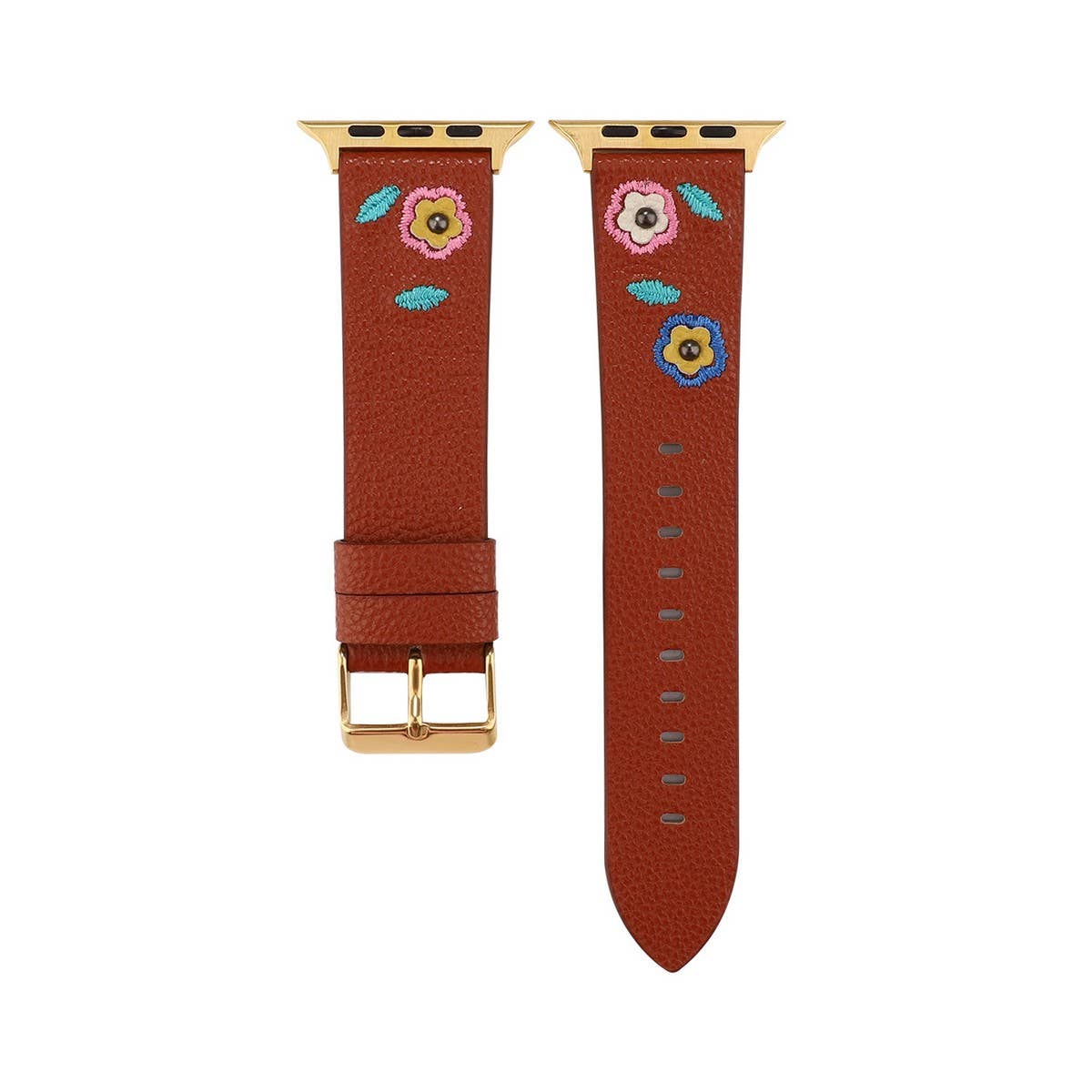 APPLE WATCH9 1 EMBROIDERED LEATHER STRAP_CWASC1540