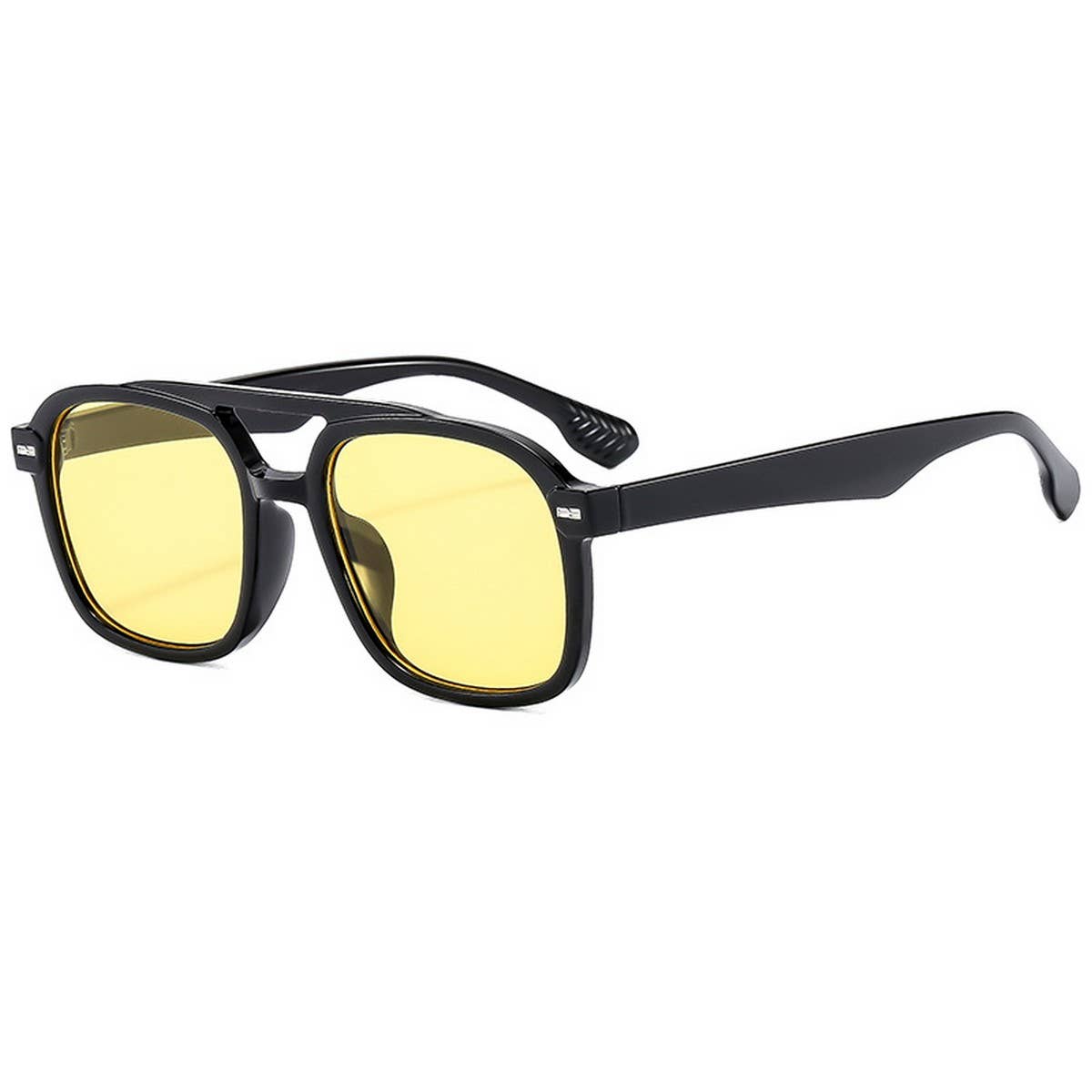 SQUARE FASHION RETRO DOUBLE BRIDGE SUNGLASSES_CWASG0537