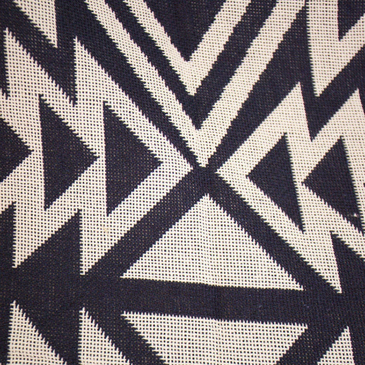COTTON SOFA THROW BLANKET WITH GEOMETRIC PRINT_CWMM9645