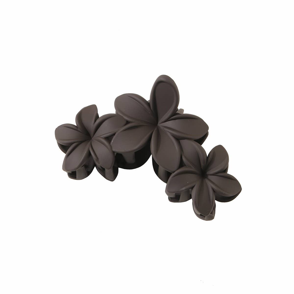 Cwaha07445_3 Flowers Matte Petal Hair Claw Clip For Women