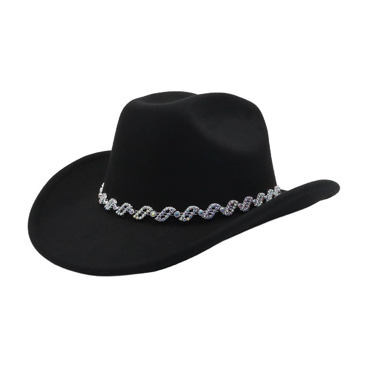New Wool Fedora Cowboy Hat Western Ethnic Style_Cwah04460