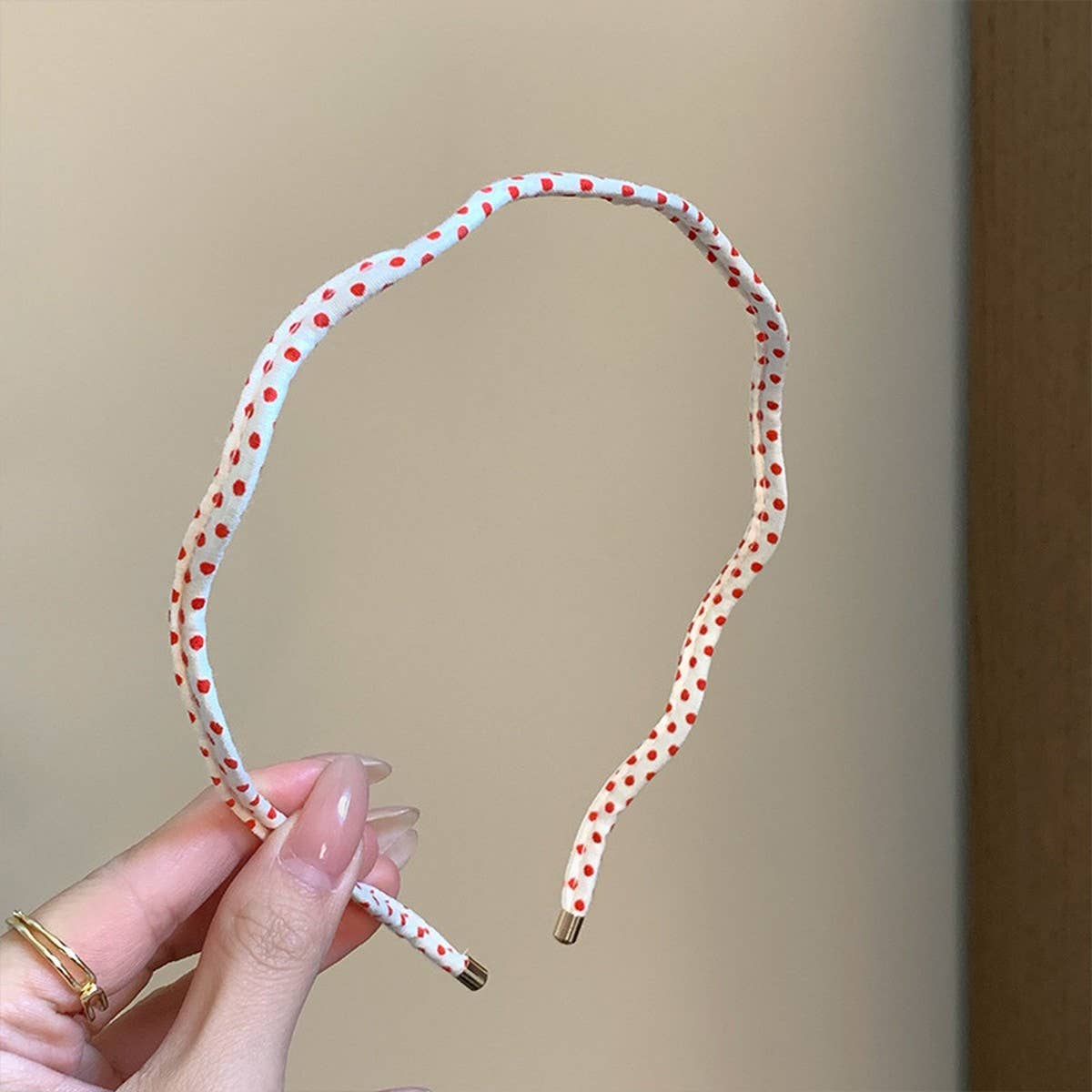 Polka Dot Wavy Thin Headband Daily Hairband_Cwaha07998