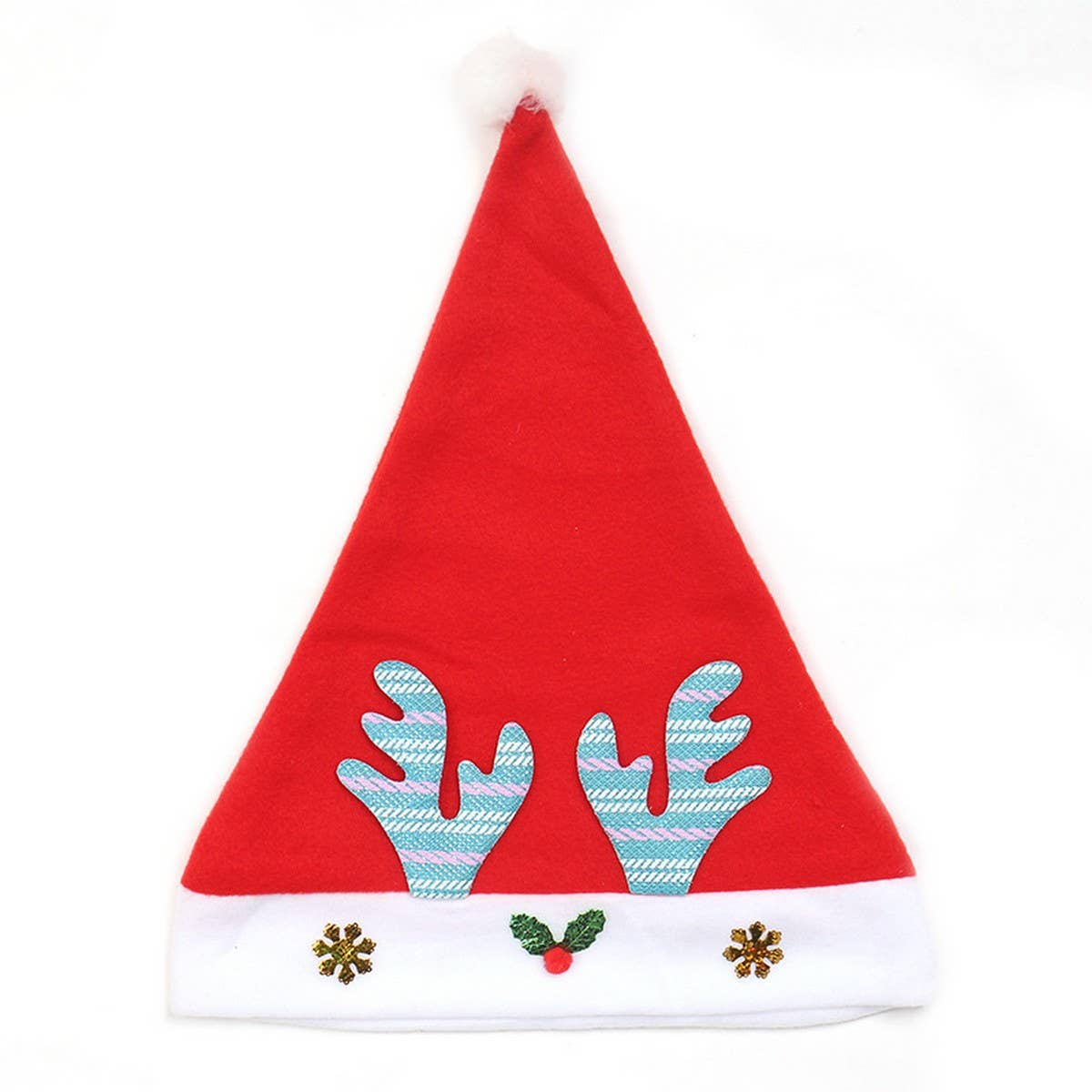 REINDEER GOLD VELVET SANTA HAT FOR CHRISTMAS_CWAJE05368