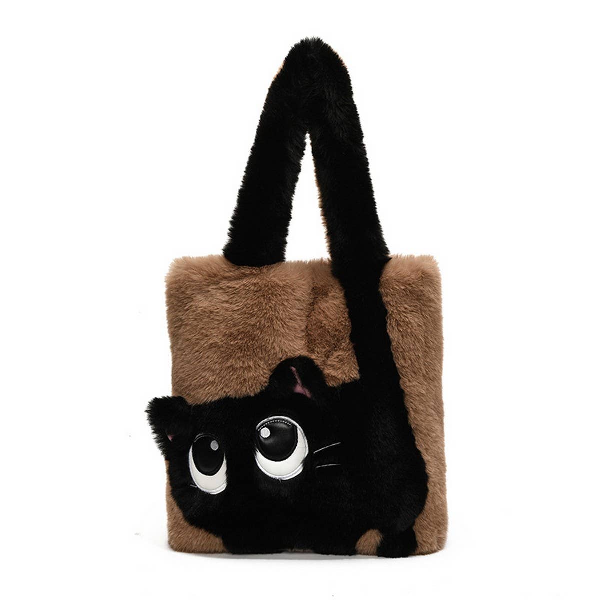 Lush Cat Tote Bag ? Colorblock Embroidered Bag_Cuab00394